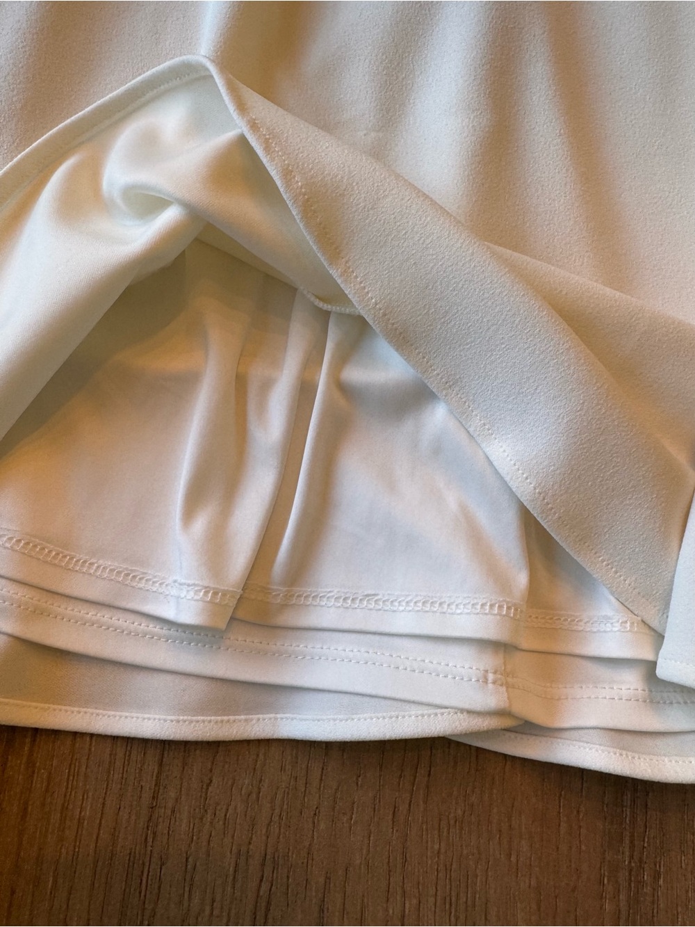 Express Cream Ruffle-Hem Mini Dress - Picture 4 of 6